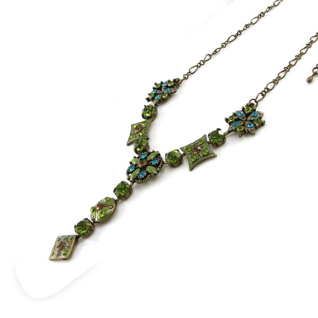 Les Trésors De Lily [E5708] — Зеленое дизайнерское колье «Clèves»