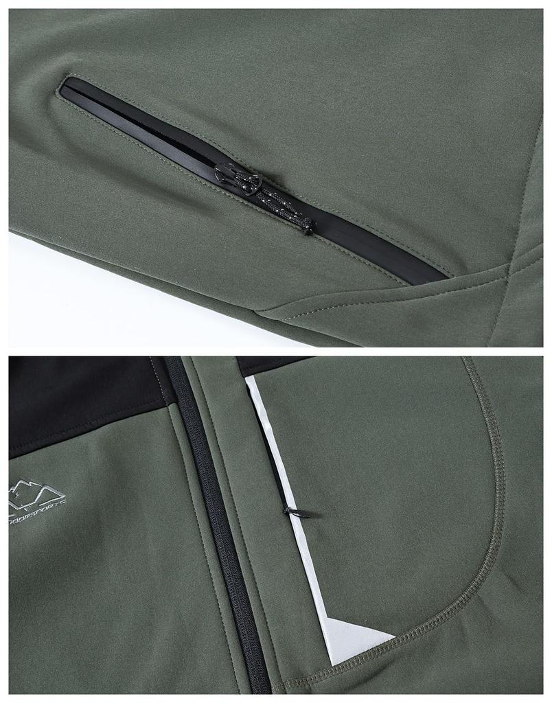 [Gopune] Мужская куртка Soft Shell для активного отдыха, водоотталкивающая военная парка, термобелье для скалолазания, джемпер, верхняя одежда, походная одежда, горная парка с