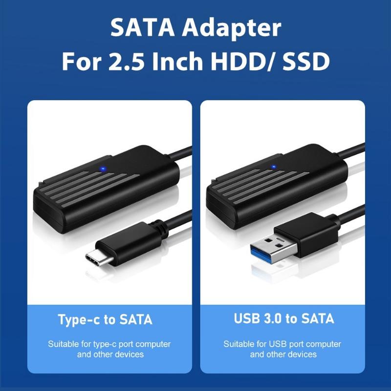 Адаптер SATA-USB 3.0, кабель Type C-SATA, высокоскоростная передача данных 5 Гбит/с, адаптер SATA для жесткого диска 2,5 дюйма HDD SSD