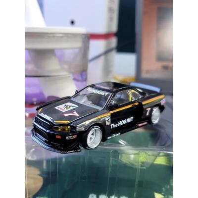 1:64 Kaido House X Mini Gt Nissan Syline Gt-R R34 Works Tamiya Hornet V1#7 Литая под давлением Машинка Модель из сплава Готовая Декорация Игрушка