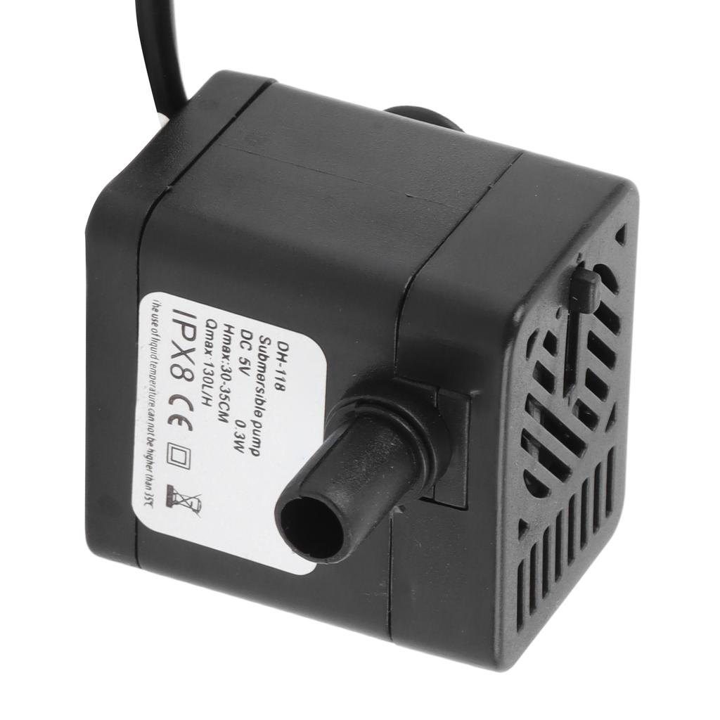 Pet Fountain130L/H Replacement Water Pump Ultra Quiet Operation Removable Long Lifespan Pump