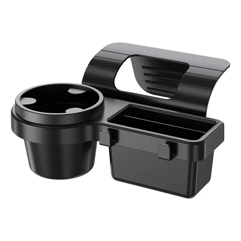 Car Side Door Cup Stand Phone Holder Mount with Hanging Storage Pocket Auto Interior Rack
