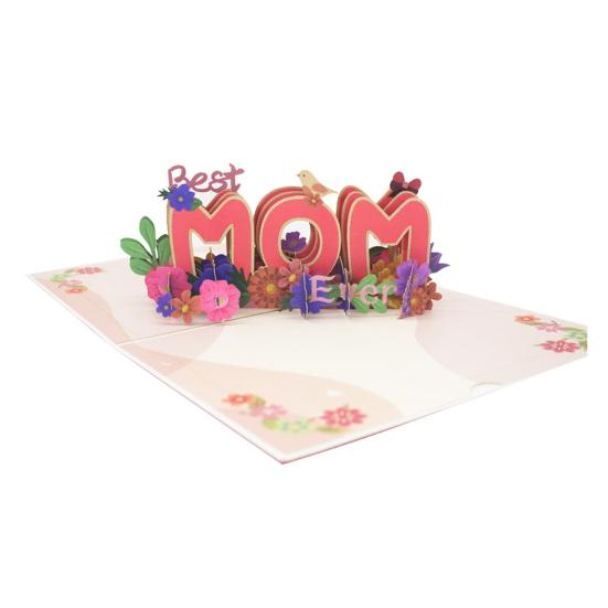 3D Pop Up Mom Love You Card Романтическая открытка с Днем матери с цветами Подарок для мамы, бабушки, жены