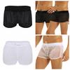 Mens Soft See Through Fabric Drawstring Lightweight Boxer Shorts Panties Swimming Wear Shorts