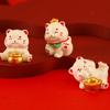 Cute Resin Mini Lucky Cat Ornaments Cartoon Fortune Cat Miniature Figurine Micro Landscape Crafts Decoration Home Car Decor
