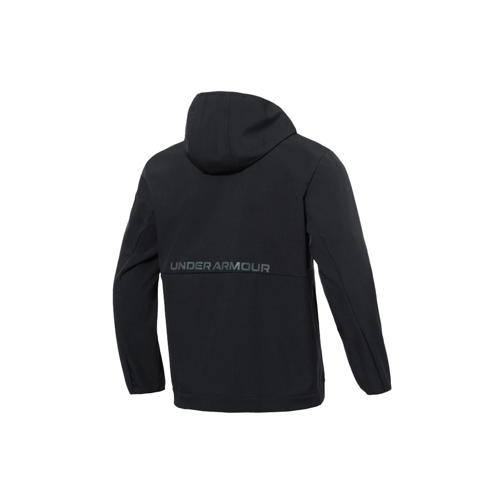 Under Armour Однотонная Светоотражающая Логотип Градиентная Спортивная Куртка-Толстовка Мужская Черная 22600401-001