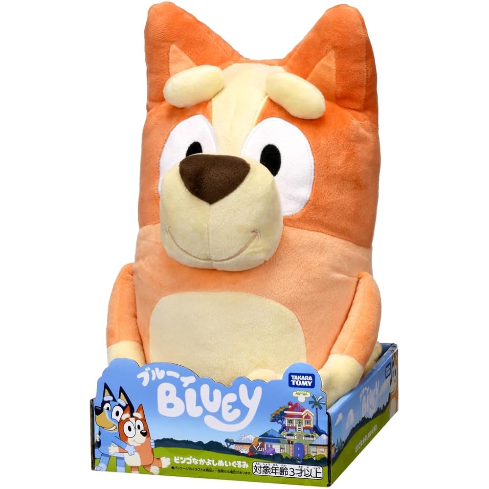 Takara Tomy Bluey Bingo Plush Toy Approximately 40cm Height Soft Stuffed Animal