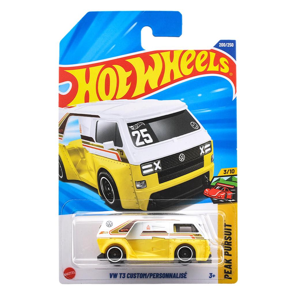 Hot Wheels Volkswagen T3 Custom Базовая модель Машинка Игрушка Мини-транспорт JFN48 Желтый для детей от 3 лет