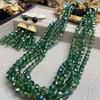 Medieval High Quality Spinach Green Emerald Light Luxury High Sense Multi-strand Collarbone Chain Necklace
