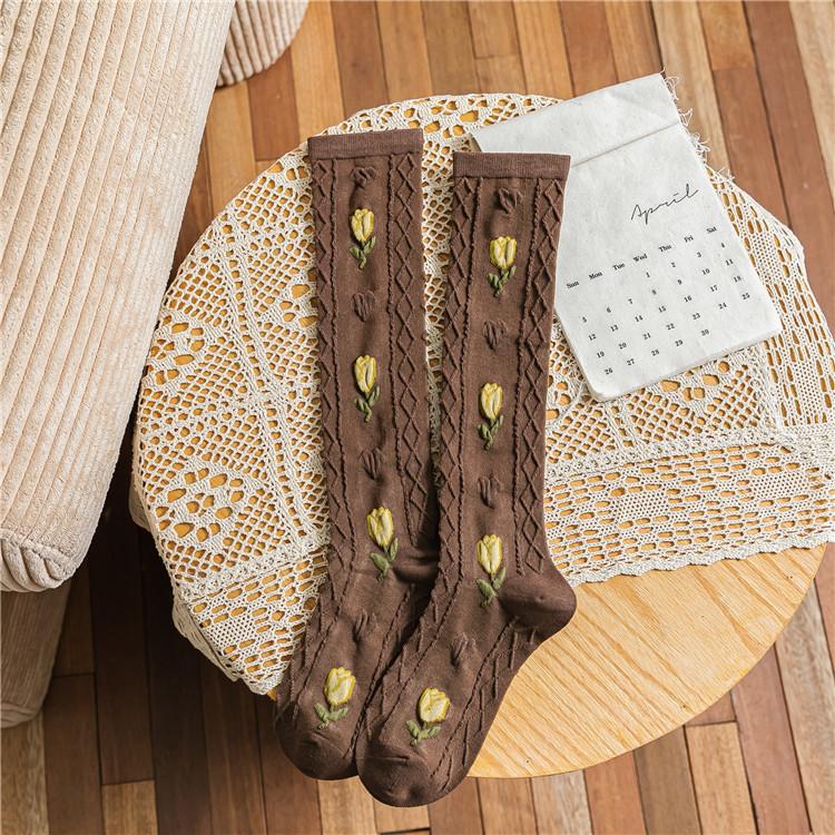 British Style Plaid Women Stockings Long Socks Japanese Style High School Students Thigh High Socks Girls Kawaii Cute Knee Socks