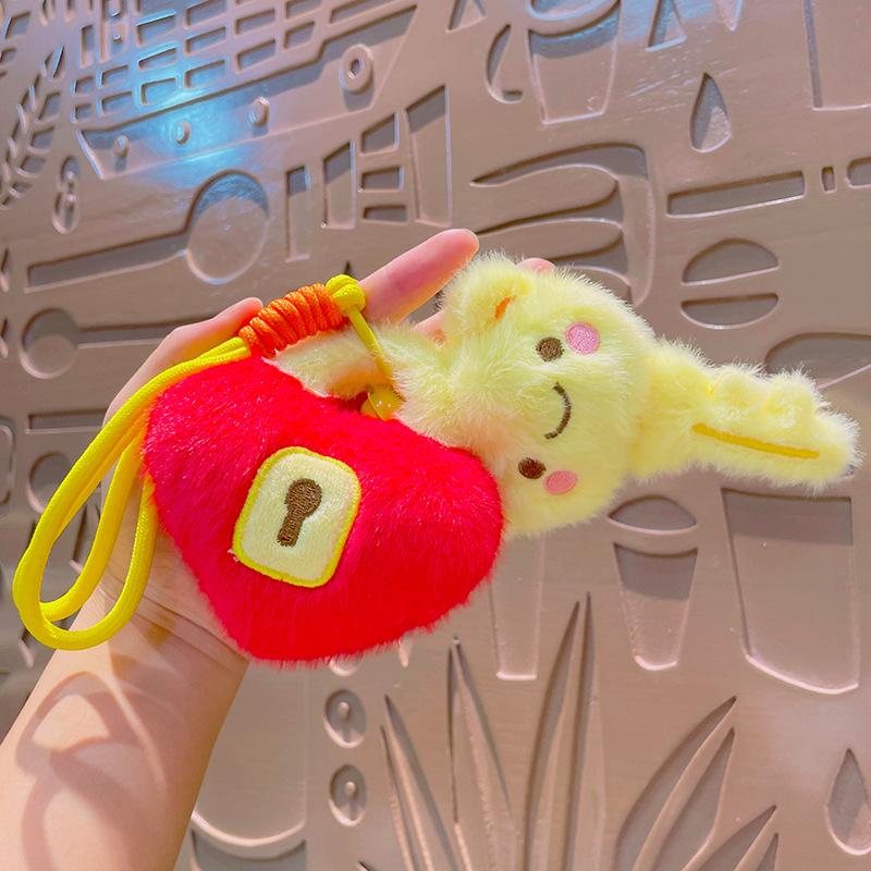 Креативные ключи любви, Куклы для пары, Плюшевые игрушки, Милые брелки, Подвески, Куклы для автомата с клешней