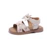 Baby Girls Leather Sandals Princess Sweet Kids Beach Sandals Summer New Children Toddlers Bow Sandals Embroidery Fruit Fashion
