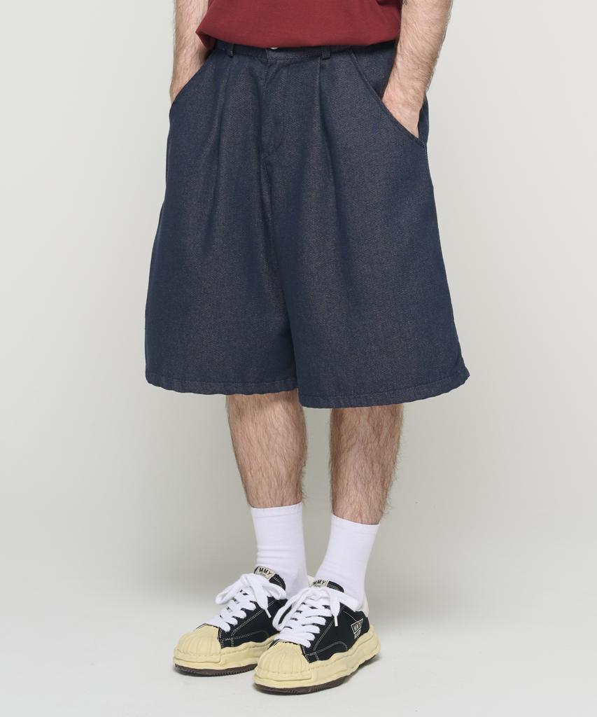 CARGOBROS Washed Non-Faded Bermuda Pants (Blue)