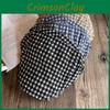 Pattern Retro Checkered Beret Hat For Women Breathable Sunshade Gift Headwear