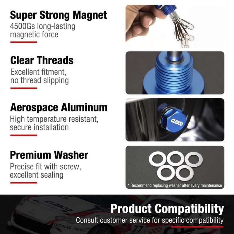 The CUSCO super strong magnetic oil drain screw oil pan is suitable for Subaru, Toyota, Honda, Volkswagen and Mazda