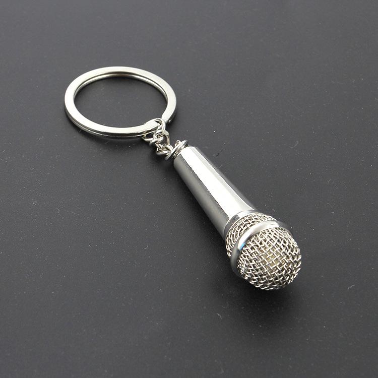 Key Chain Personality Microphone Confession Metal Key Chain Custom Engraved Key Chain Pendant Gift