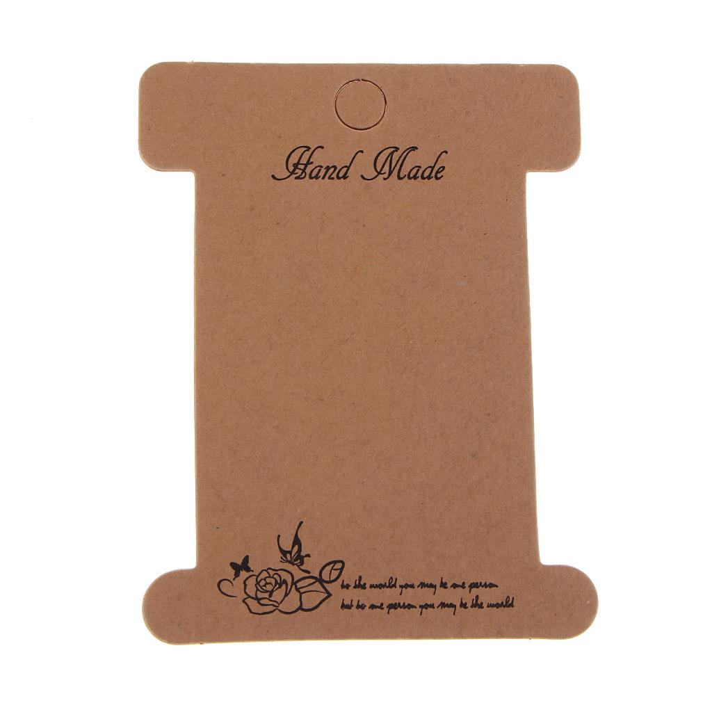 30 Diaper Cards Wood Paper Card Yarn Maps 10.2x7.8cm, Nature for Ligaments