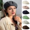 Women Beret Vintage Solid Color Painter Hat Wool Blend French Style Artist