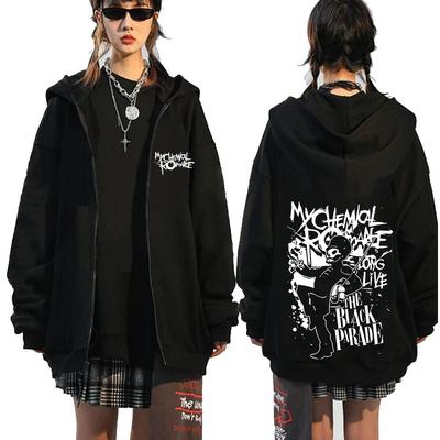 Худи на молнии My Chemical Romance Band Long Live The Black Parade Tour Толстовка на молнии Мужская Женская Оверсайз Пуловер Пальто