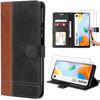 Flip Case for Xiaomi Redmi 10C Brown Two-Tone Leather Effect + 2 Tempered Glasses