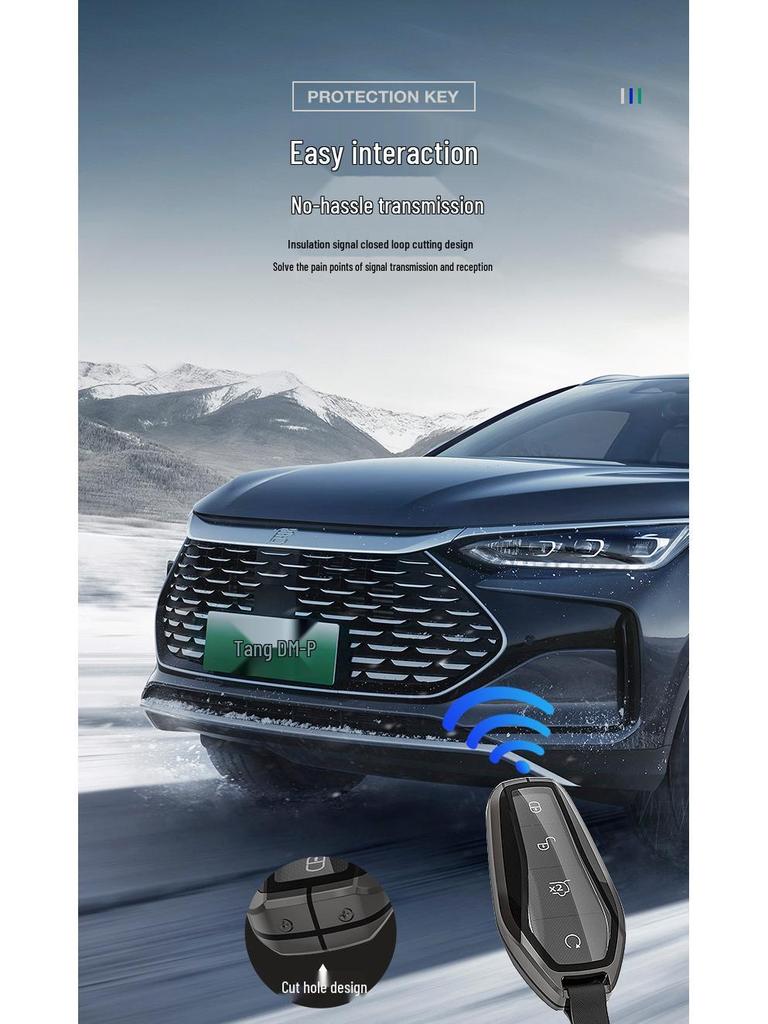 Чехол для ключей BYD: Совместим с Song Pro Plus, Yuan DMI, Dolphin, Han, Tang, Qin, Seal и Destroyer 05 Защитный чехол.