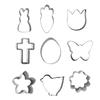 9 Piece Easter Cookie Cutter Set Durable Molds Unique DIY Cookie Moulds Baking Tools Biscuit Molds for Baking and Crafts