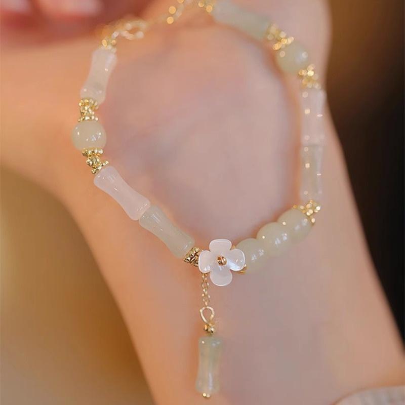 [Icing on the Cake] New Chinese Style Bamboo Joint Bracelet for Women as a Vintage Niche Gentle Gift for Besties