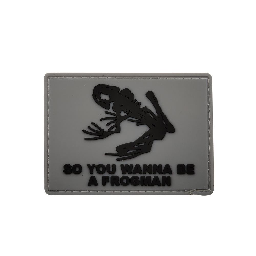 Skull Frog PVC Velcro Patch: Frogman Military Fan Morale Badge for Outdoor Gear and Hats