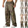 Мужские камуфляжные широкие спортивные штаны свободного кроя, мужские повседневные модные спортивные штаны