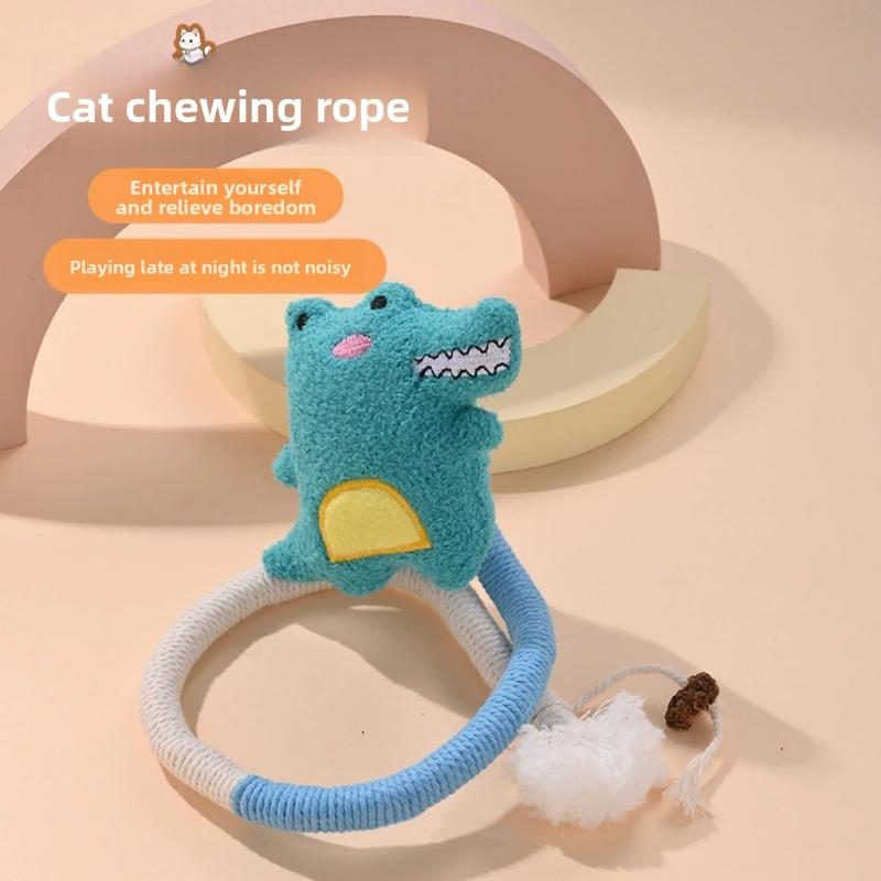 Кошачий кусачий канат, Кошачьи игрушки для саморазвлечения и от скуки, Устойчивые к царапинам и кусанию прорезыватели, Палочки-дразнилки для кошек, Товары для питомцев