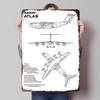 Airbus AM Atlas Plane Printed Poster Customized Retro Wall Art Vintage Metal Tin Signs for Home Gaming Decoration Room House