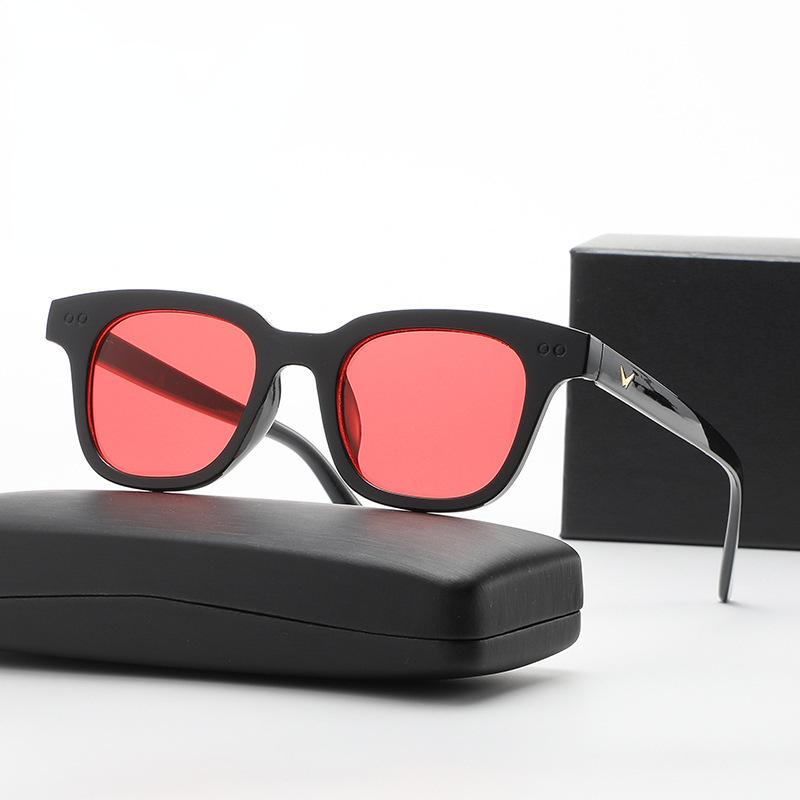 Солнцезащитные очки мужские и женские модные ретро цветные прозрачные очки квадратная оправа солнцезащитные очки желе