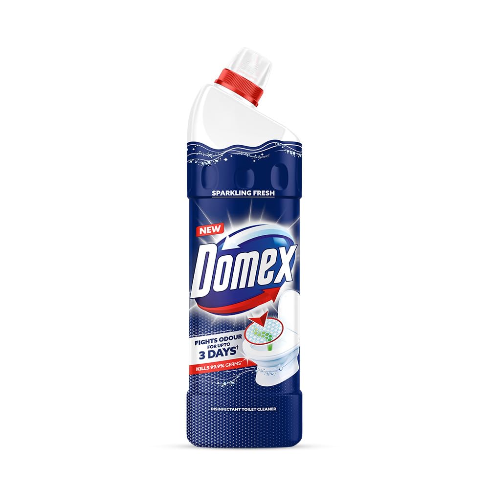 Domex Fresh Guard Дезинфицирующее средство для чистки унитаза, Жидкое|| Искрящаяся свежесть|| 1 л| Свежесть на 100 смывов