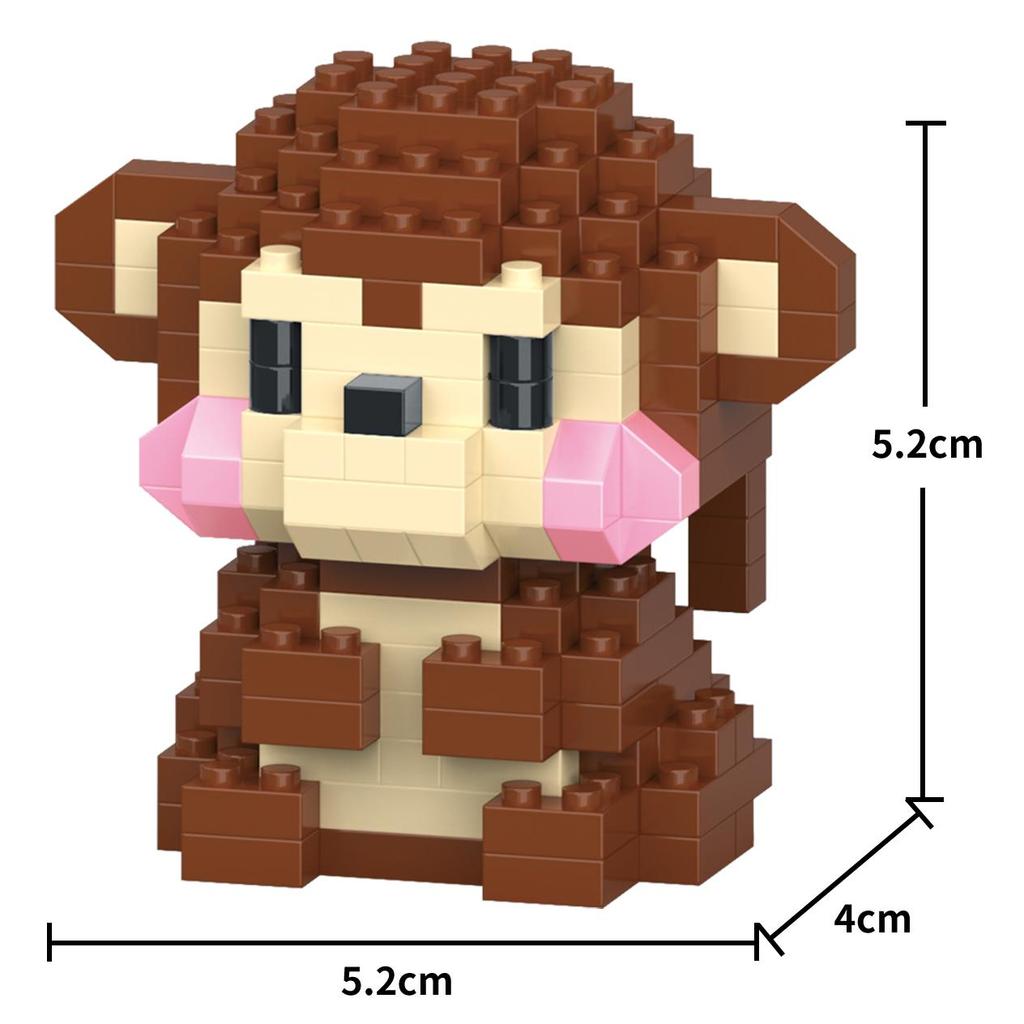 Creative Building Blocks 25 Stypes Cute Animal Cartoon Model DIY Collect Fans Education Toys for Kids Gift for Girls
