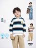 Boys' Striped Long Sleeve Sweatshirt - Korean Style Round Neck Top for Spring & Autumn 2025