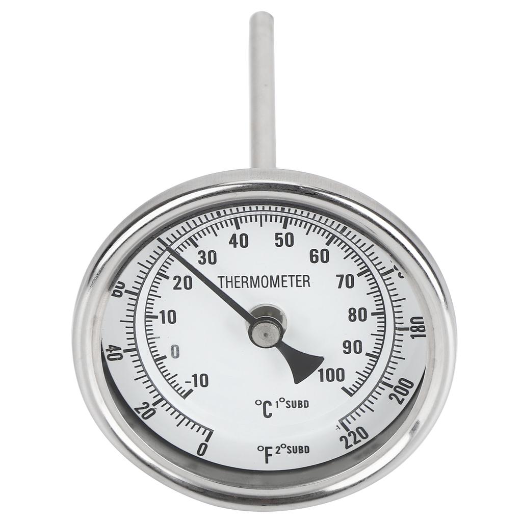 1/2 NPT Thread Stainless Steel Dial Thermometer Homebrew Kettle Thermometer 0?220 Fahrenheit /?10?100 Celsius