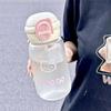 500 мл Кружка-соломинка Hello Kitty Милая Портативная Пластиковая Кружка Простая Студенческая Кружка для Двойного Питья Спортивная Герметичная Чашка для Воды Подарок для Девочек