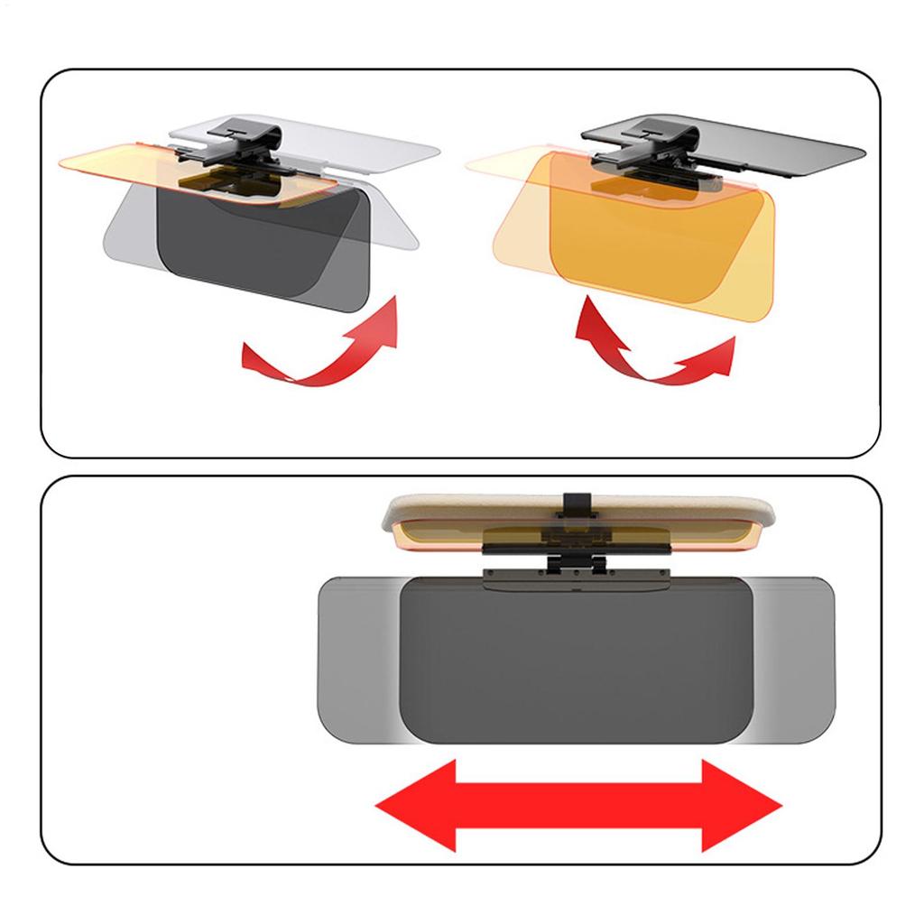 Регулируемый автомобильный солнцезащитный козырек Безопасное вождение Днем и ночью Лобовое стекло Внедорожник Грузовик Поляризованный Антибликовый Щиток аксессуары для интерьера автомобиля