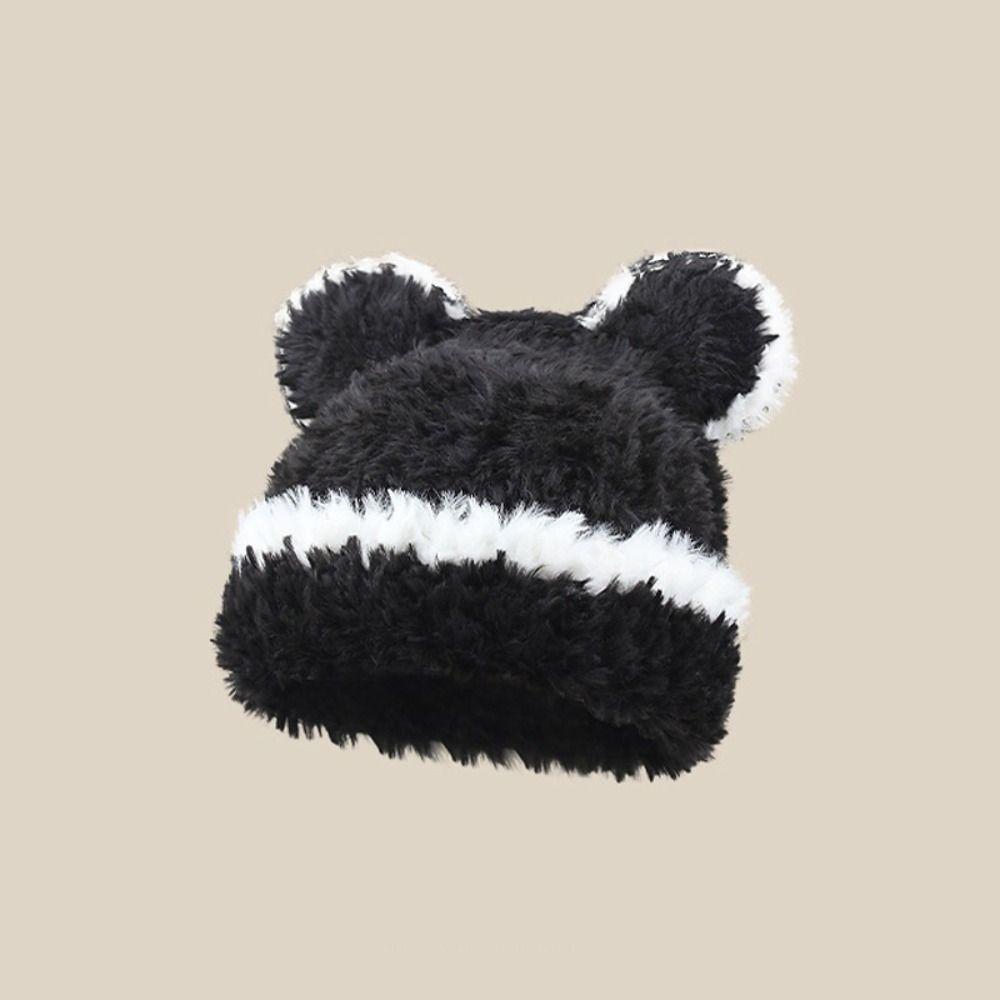 Coldproof Plush Winter Hat Soft Warm Beanie Hats Casual Ear Protection Cold Cap  Riding
