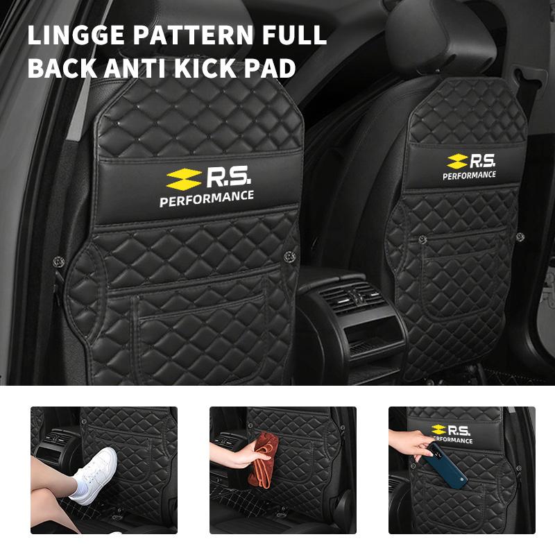 Car Anti-dirty Pad Seat Back Protective Mat Anti Kick Pad Accessory For Renault Symbol Clio 3 4 Sparco Dacia RS Megan Scenic HH49