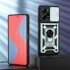 Shockproof Case Armor Xiaomi For Poco X5 Pro Windows Slide Camera Lens Protection Ring Stand Holder Phone Cover For Poco X5 Cases