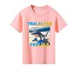 Tralalero Tralala Divertido Shark Meme Print Cotton T-Shirt Children Clothing Summer Chic Casual Boys Girls Kids Short Sleeves