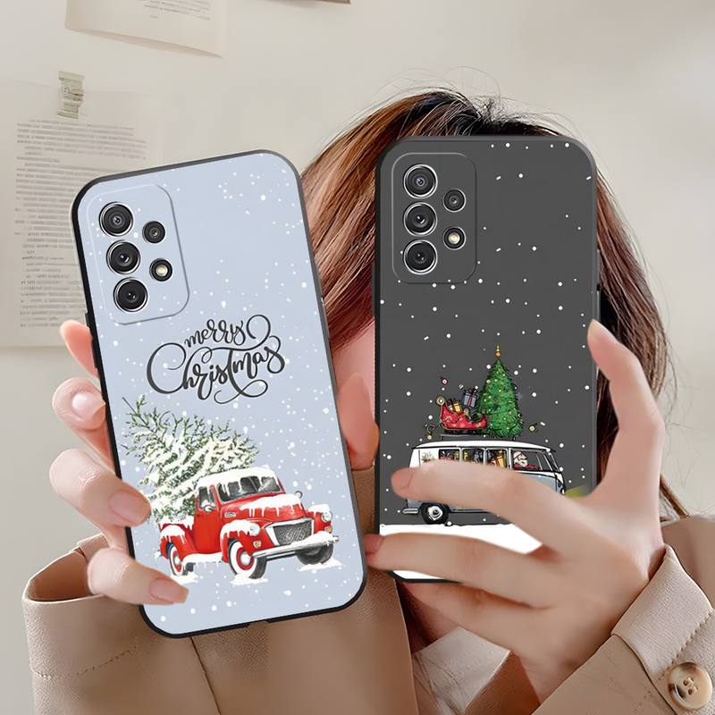Christmas Gift Santa Claus Phone Case Funda For Samsung S20 Lite S22 S30 Ultra S21 Fe S9 S10 E Plus Shockproof Back Cover