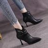 Pointed Toe Women Ankle Boots High Heels Shoes New  Winter Fashion Designer Sexy Women Boots Elegant Pumps Zapatillas Mujer