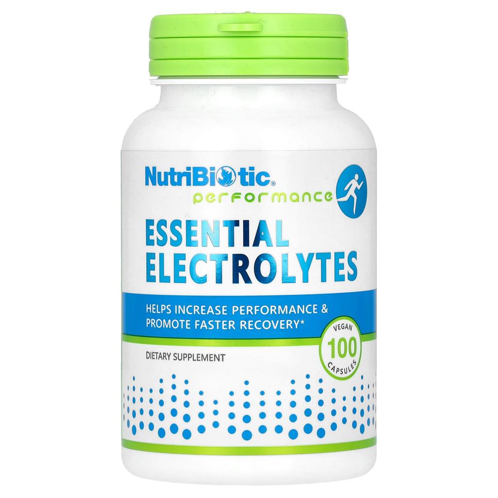 NutriBiotic Athletic Performance, Essential Electrolytes, 100 Veggie Capsules