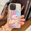 Чехол для iphone 13 Air XR 17 Pro 12 14 15 11 16 Plus XS Max 18 Pro Max Цветной Кролик Дух Блеск Треск Фольга Акрил ТПУ Чехол для Телефона