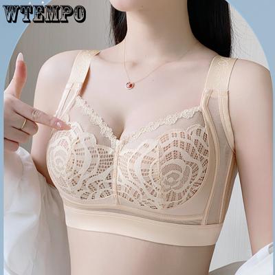 Женское нижнее белье больших размеров, тонкий бюстгальтер с полной чашкой, бюстгальтер для коррекции груди, бюстгальтер против провисания, бюстгальтер без косточек, бюстгальтер пуш-ап