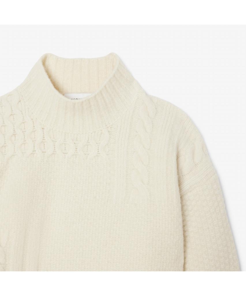 LACOSTE Women'S Aran Cable Turtleneck Pullover Af3974-55N Xfj