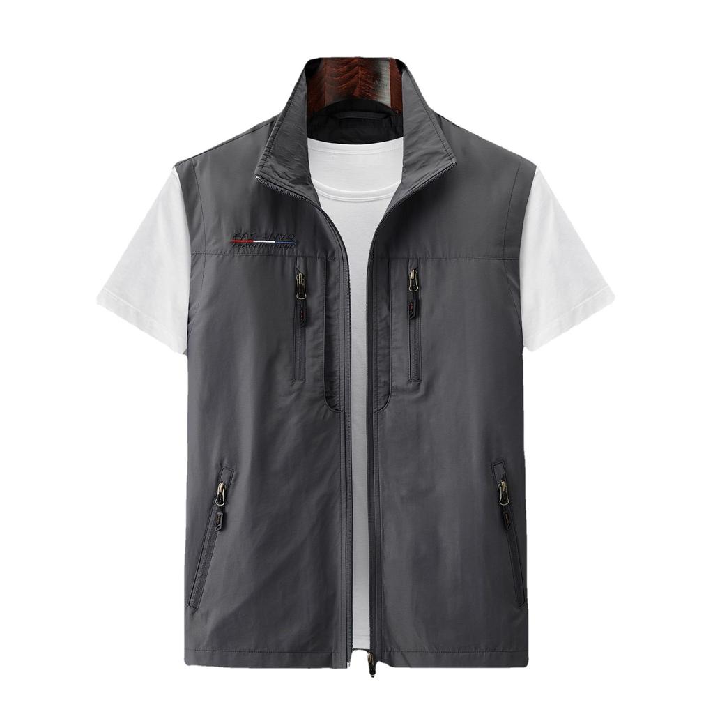 Outdoor Quick -Drying Vest Men 'S Summer And Autumn Multi -Pocket Thin Tooling Vest Plus Size 6xl Casual Jacket