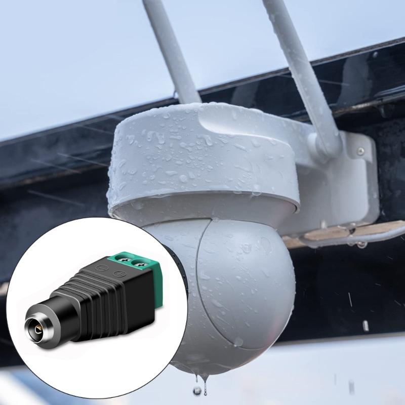 10 шт. DC12V 24V 5.5x2.1 мм Штекеры питания Разъемы Подходит для камер видеонаблюдения и других гаджетов Адаптер-бочонок